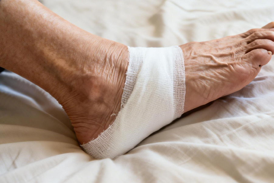 長者腳踭5cm壓瘡，兩星期修復